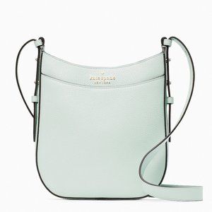 New Kate Spade Leila North South Crossbody Pebble Leather Sea Water